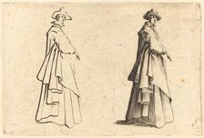 Lady in a Large Coat, c. 1622. Creator: Jacques Callot.