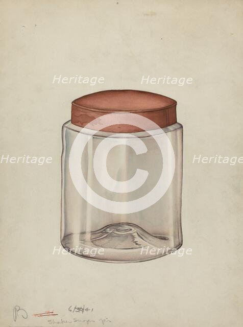 Shaker Sugar Jar, 1941. Creator: Charles Goodwin.