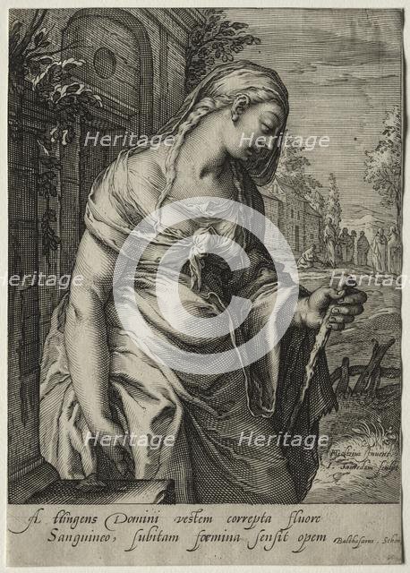 Heroines of the New Testament: The Woman with the Issue of Blood. Creator: Jan Saenredam (Dutch, 1565-1607).