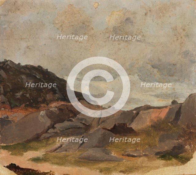 Landscape Study, probably 1830. Creator: Adolph Tidemand.