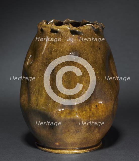 Vase, c. 1900. Creator: George E. Ohr (American, 1857-1918).