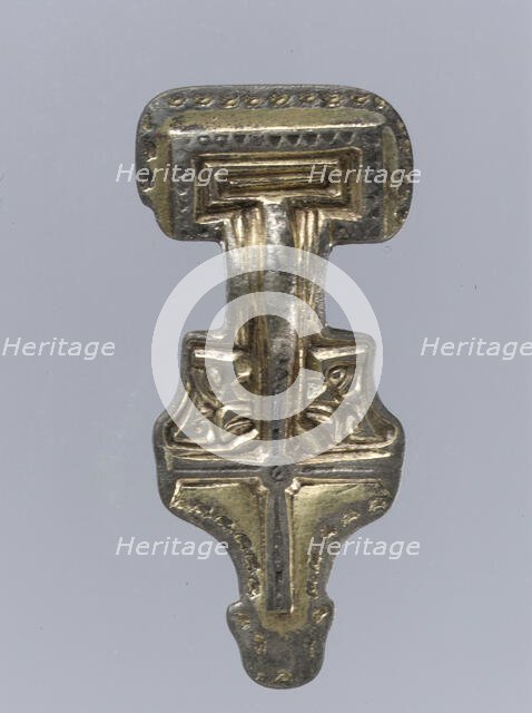 Miniature Square-Headed Brooch, Anglo-Saxon, first half 6th century. Creator: Unknown.