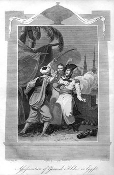 The assassination of General Kléber in Egypt, 1816.Artist: T Wallis