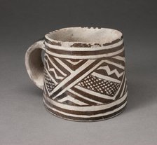 Mug with Interlocking Geometric Pattern with Zigzag Motifs and Crosshatching, 1100/1275. Creator: Unknown.