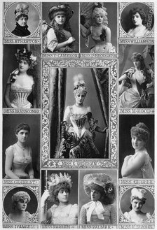 Leading actresses of the 19th century, 1890.Artist: W&D Downey