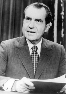 Richard Nixon, 37th President of the United States, 1969-1974. Artist: Unknown