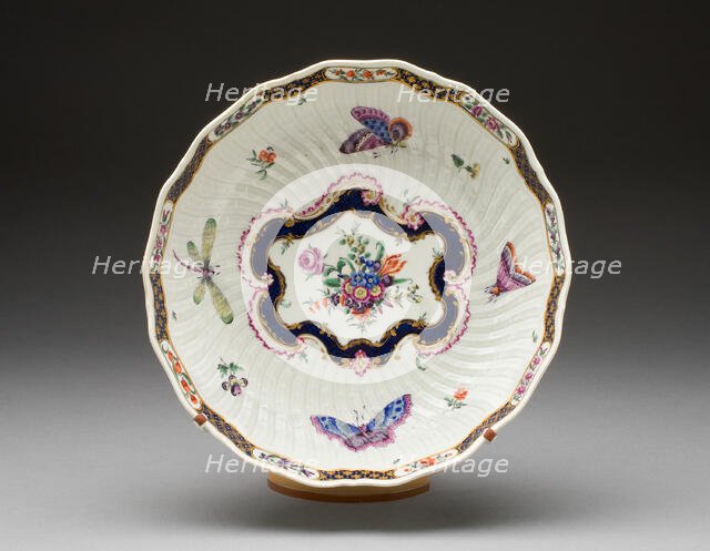 Dish, Worcester, c. 1770. Creator: Royal Worcester.