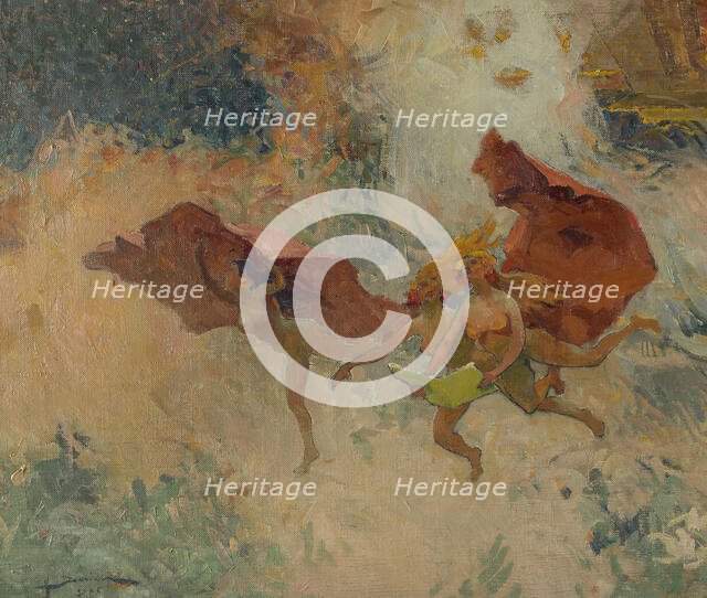 Esquisse pour la mairie d'Aubervilliers : Allégorie (plafond de la salle des fêtes), 1906. Creator: Henri Gaston Darien.