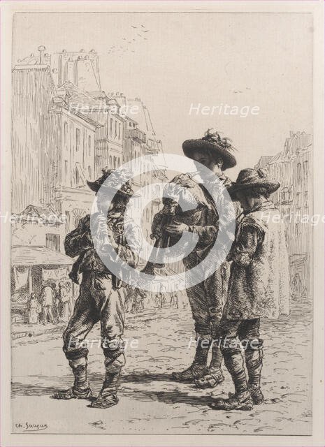 Pifferaris, 1864. Creator: Charles Emile Jacque.