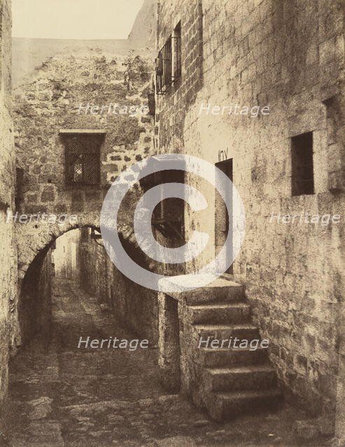 VIe Station. Ste Véronique essuie la face sanglante de Jésus. Aucune marque extér..., 1860 or later. Creator: Louis de Clercq.