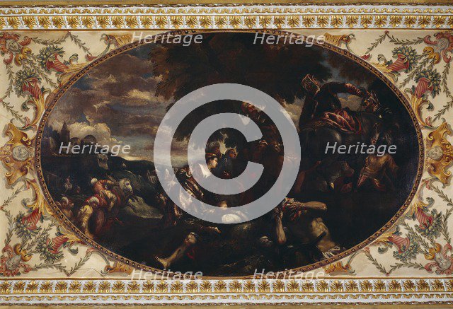 'The Defence of Scutari', painting on the ceiling of the gallery of Chiswick House, London. Artist: Historic England Staff Photographer.