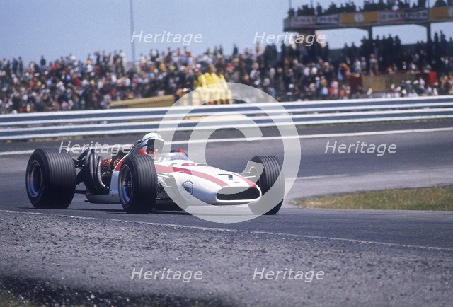 John Surtees driving a Honda, Spanish Grand Prix, Jarama, 1968. Artist: Unknown