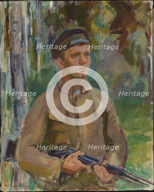 Hunter (forester Gunnar Arnkil), 1919. Creator: Magnus Enckell.