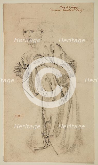 St George Series - Drapery Study of Kneeling Figure for 'The Petition to the King', 1865-66. Creator: Sir Edward Coley Burne-Jones.