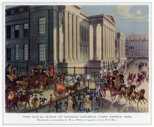 'The Royal Mails at London General Post Office', 1830. Artist: R Reeves