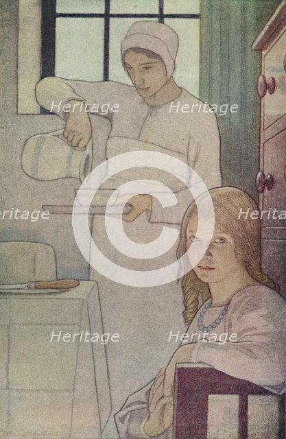 'Lois and Her Nurse. From 'A Book of Quaker Saints.' (L. V. Hodgkin.)', 1923. Artist: Frederick Cayley Robinson.