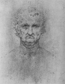 'Full Face of an Old Man', c1480 (1945). Artist: Leonardo da Vinci.