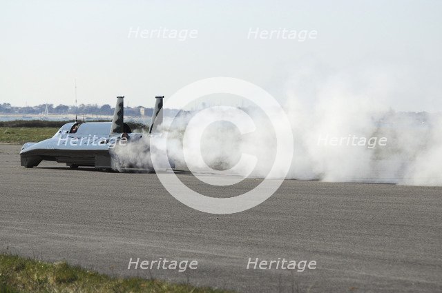 British Steam Car Challenge testing at Thorney Island Artist: Unknown.