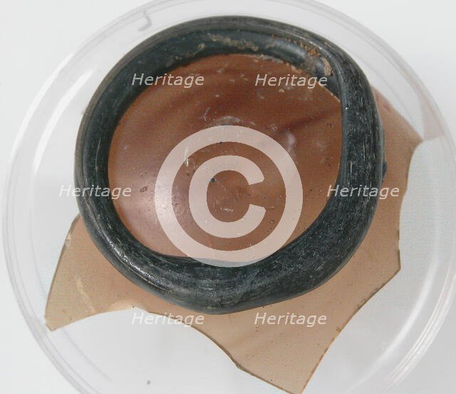 Bottom of a Vessel with Foot, Coptic, 4th-early 5th century. Creator: Unknown.