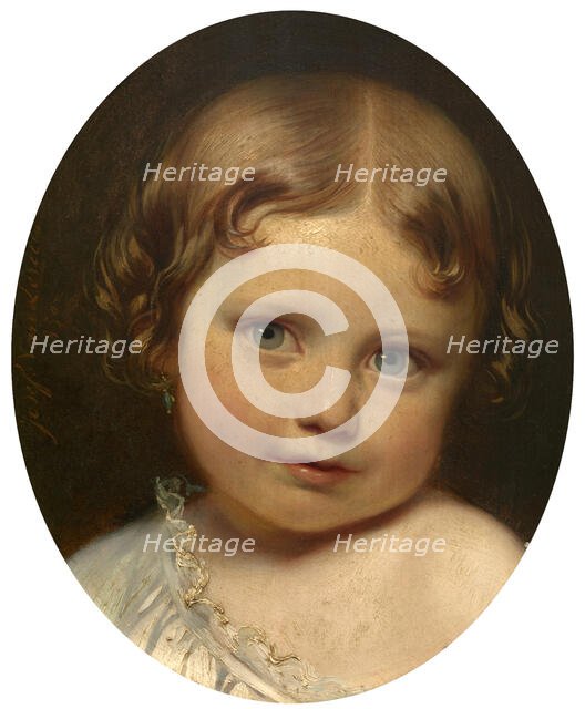 Madame Valentine De Give-LeDelier as a Child, 1859. Creator: Joseph Henri Francois Van Lerius.