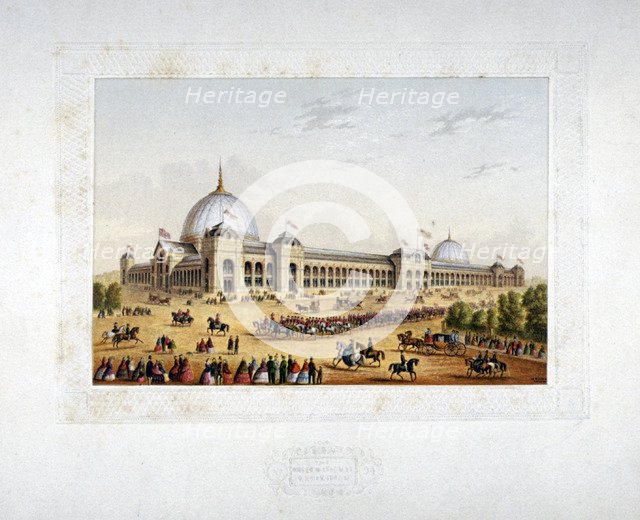 Site of the 1862 International Exhibition, Cromwell Road, Kensigton, London, 1862. Artist: Anon