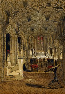 Chantry Chapel, Adjoining the Beauchamp Chapel, Warwick, 1845.Artist: John Scandrett Harford