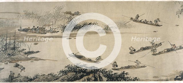 Fishermen on an Autumn River, Ming dynasty, 15th century. Creator: Dai Jin.