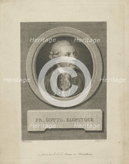 Portrait of Friedrich Gottlieb Klopstock (1724-1803), c. 1790. Creator: Geyser, Friedrich Christian Gottlieb (1772-1846).