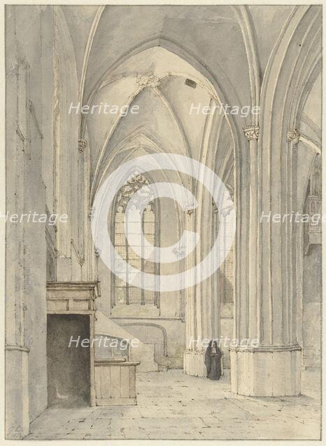 Interior of the Church of Rhenen, 1823. Creator: Gerrit Lamberts.