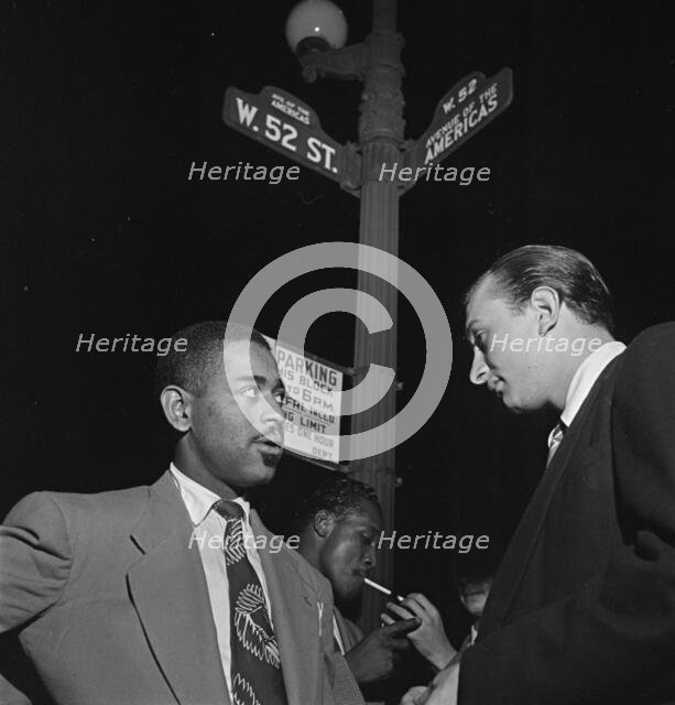 Portrait of Dizzy Gillespie, 52nd Street, New York, N.Y., 1946. Creator: William Paul Gottlieb.