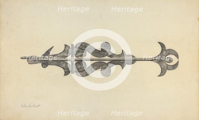 Weather Vane - Scroll with Index, c. 1938. Creator: Helen Hobart.