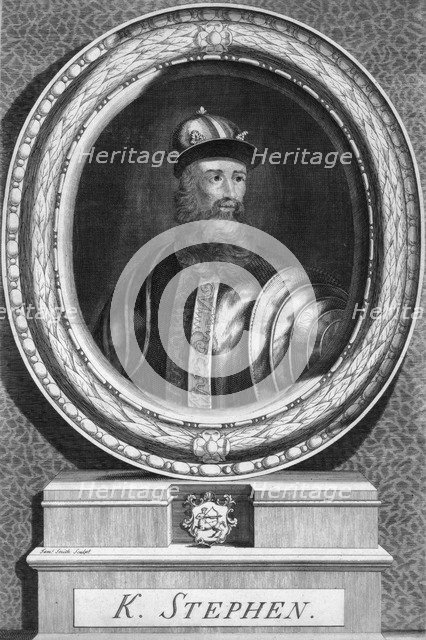 King Stephen (1096-1154).Artist: Smith