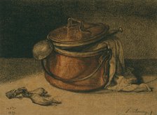 Still Life with a Copper Pot and Ladle, October 10, 1879. Creator: Francois Bonvin.