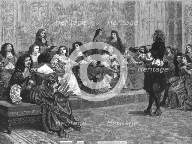 'Historical Aspects of Hampton Court - Charles II and his Court during the Plague of London', 1890. Creator: Unknown.
