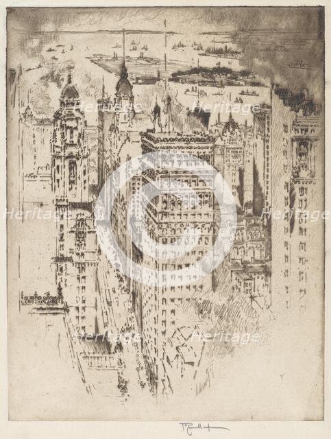 Golden Cornice, No.II, 1915. Creator: Joseph Pennell.