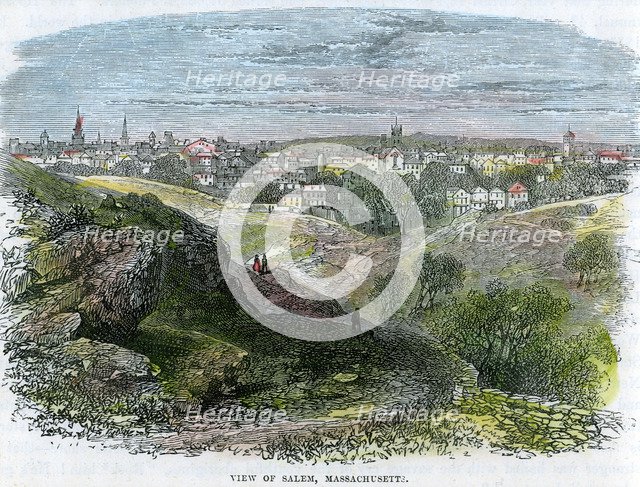 'View of Salem, Massachusetts', USA, c1860. Artist: Unknown