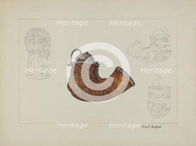 Pipe Bowl, c. 1937. Creator: Carl Keksi.