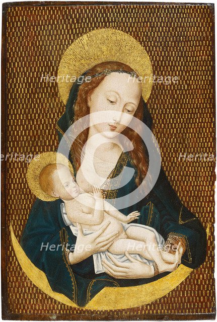 Maria lactans on a Crescent Moon, ca 1485. Artist: Master of the Magdalen Legend, (Workshop)  