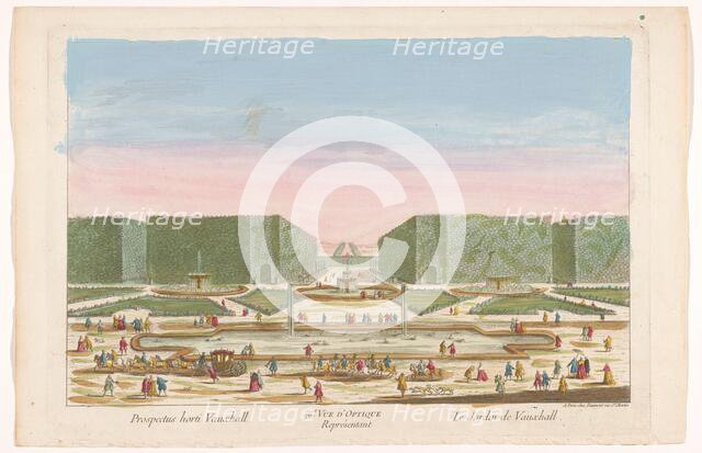 View of Vauxhall Gardens in London, 1745-1775. Creator: Unknown.