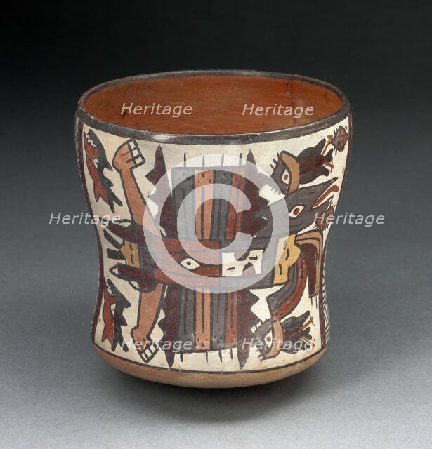 Bowl Depicting Abstract Being with Bird Attributes and Human Legs, 180 B.C./A.D. 500. Creator: Unknown.