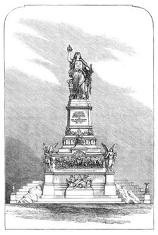 Statue of Germania, opposite Bingen, on the Rhine, 1883. Creator: Unknown.