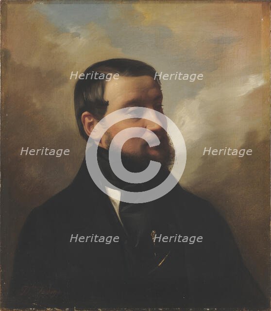 Portrait of the writer Giovanni Domenico Ruffini (1807-1881). Creator: Induno, Domenico (1815-1878).