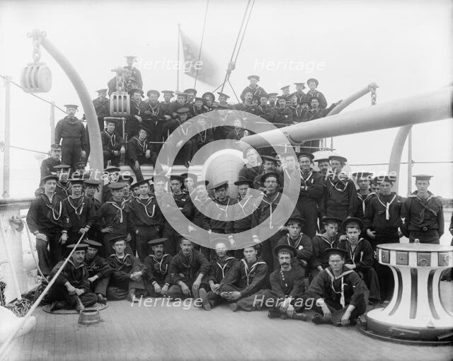 U.S.S. Chicago, a forecastle group, between 1890 and 1901. Creator: Unknown.