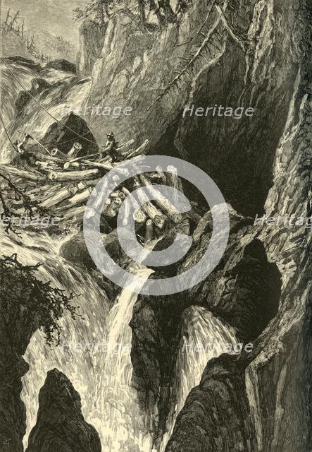 'Clearing a Jam, Great Falls of the Ausable', 1874.  Creator: Harry Fenn.