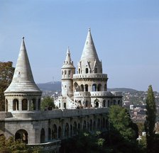 The Fisherman's Bastion on Castle Hill in Budapest. Artist: Unknown