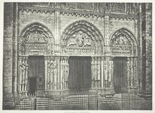 Main Portal, Chartres Cathedral, c. 1860, printed c. 1873. Creator: Edouard Baldus.