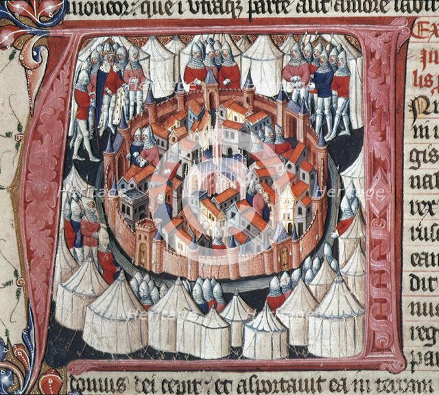 Nebuchadnezzar besieges Jerusalem, c1405-c1415. Creator: Unknown.