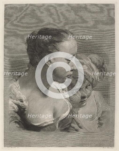 Young Woman and a Boy Facing Right. Creator: Marco Alvise Pitteri.