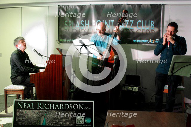 Adam Glasser, Neal Richardson and Nigel Thomas, Seaford Head Golf Club, Feb 2016. Artist: Brian O'Connor.