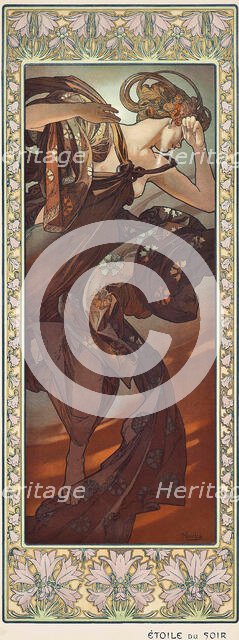 Étoile Du Soir (The Evening Star), 1902. Creator: Mucha, Alfons Marie (1860-1939).